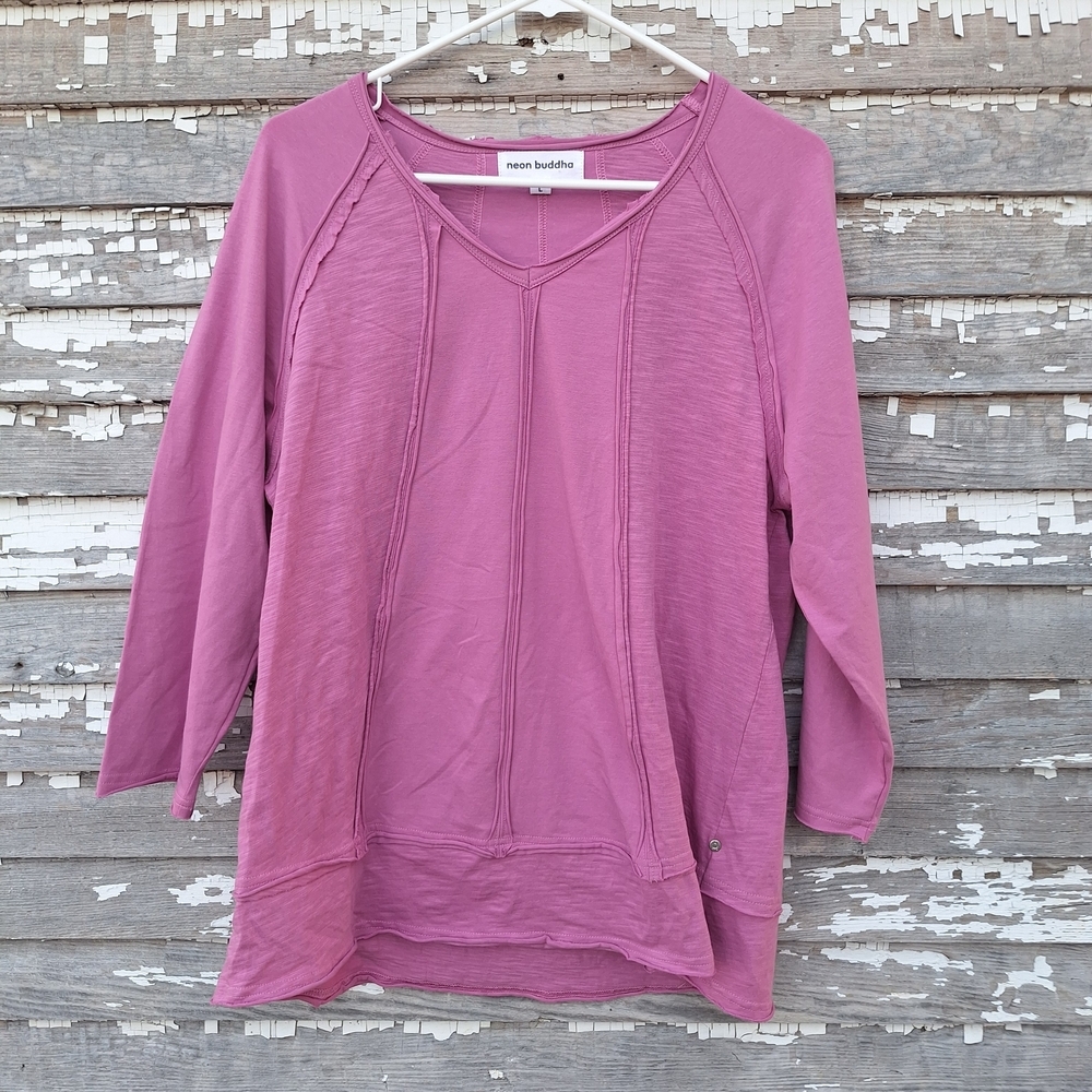 Neon Buddha Women's Dusty Rose Long Sleeve Tee Size Large